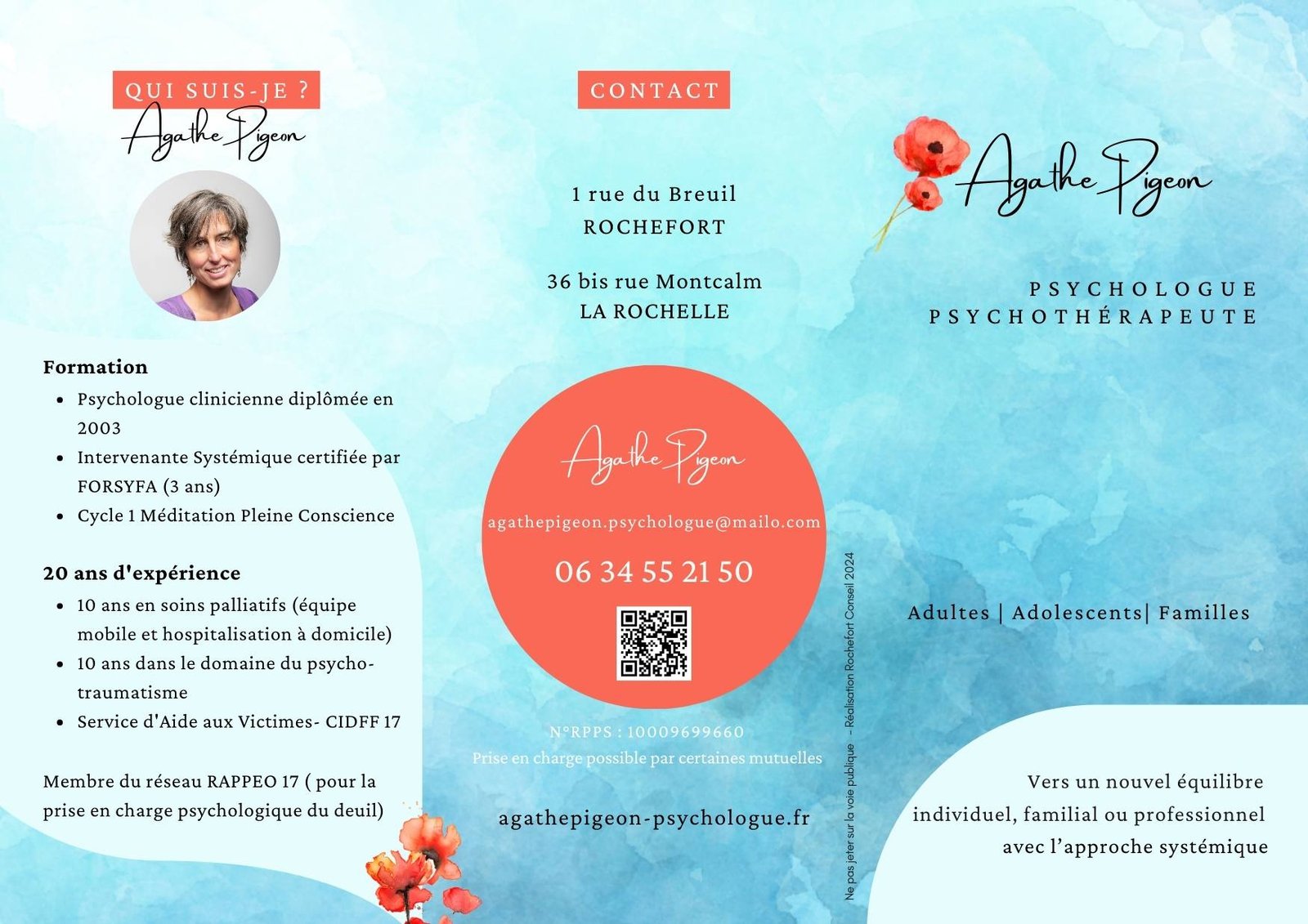 PLAQUETTE Psychologue Agathe PIGEON 